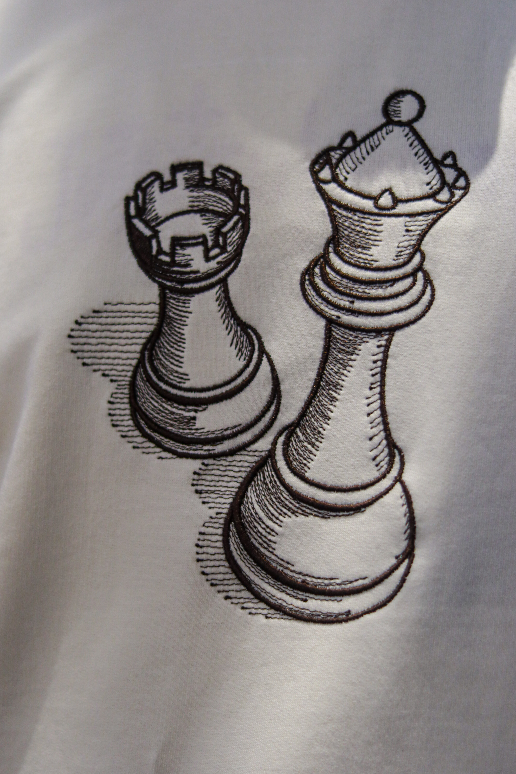 CHECKMATE Offwhite Oversized T-shirt _ Embroidered 