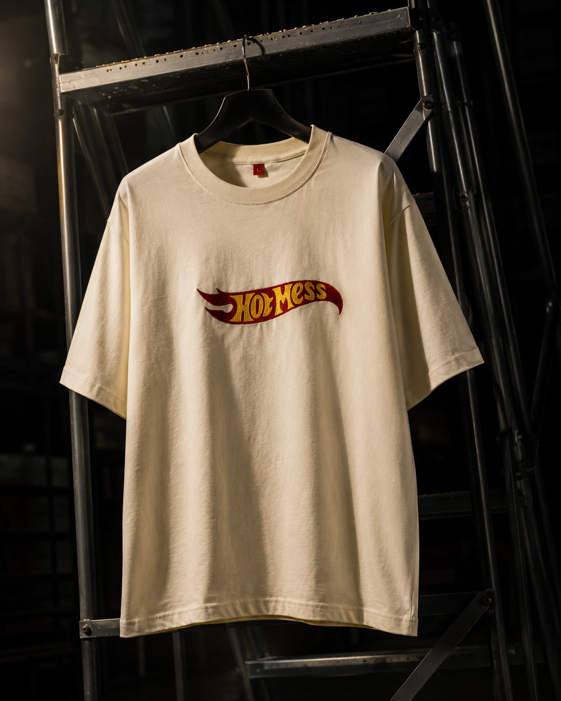 HOTMESS Offwhite Oversized T-shirt _ Embroidered 